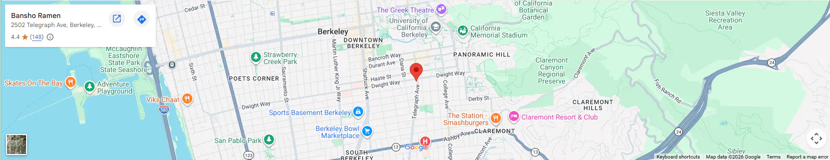 Location 2502 Telegraph Ave, Berkeley, CA 94704